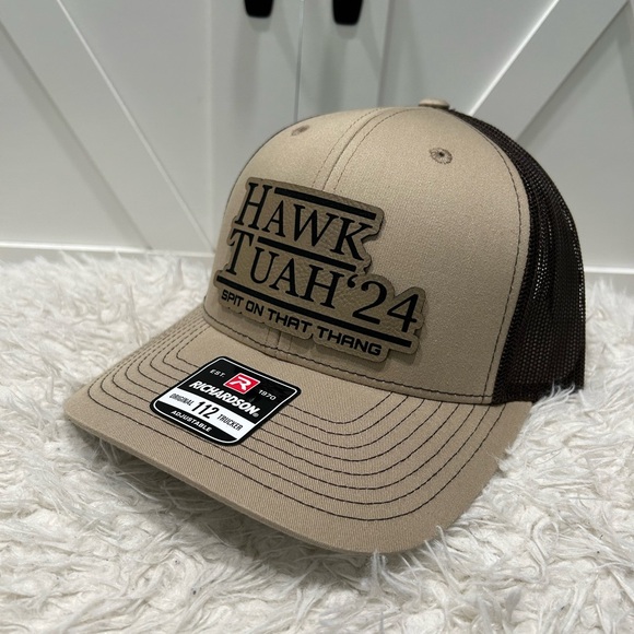 HAWK TUAH Laser engraved Richardson112 trucker hat. - Picture 2 of 2